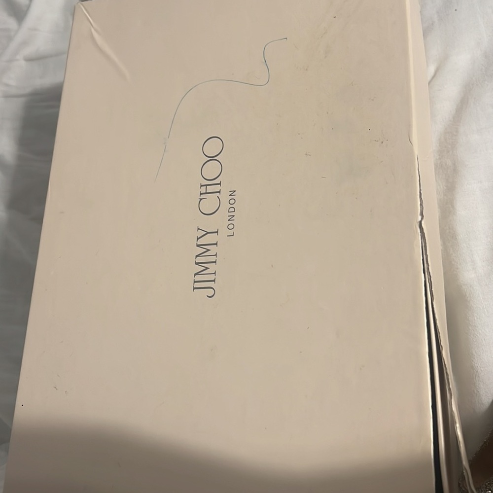 Jimmy choo glitter peep toe heel size 37 1/2 worn twice - Picture 4 of 4